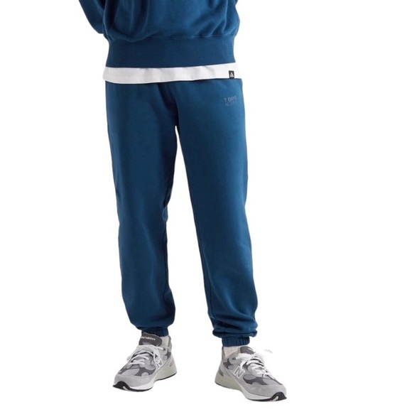 7 DAYS ACTIVE Monday Logo Print Organic Cotton Sweatpants - Picture 1 of 12